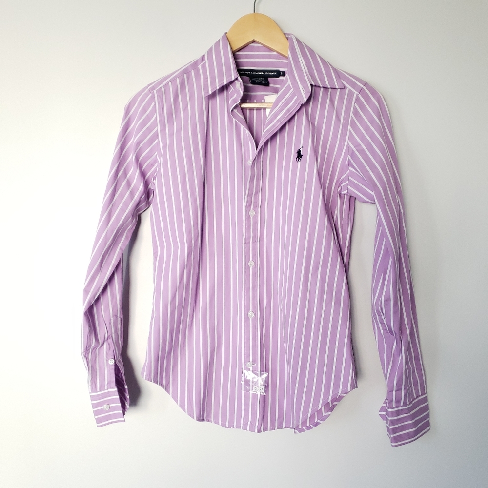 NWT Ralph Lauren Sport Button Down Purple (Size 4)